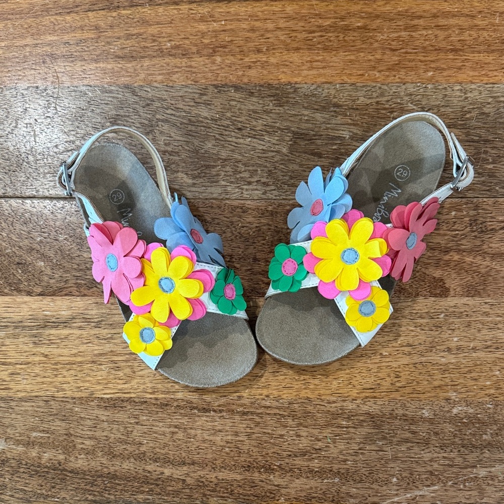 Mini Boden Kids Sandals with Floral Design
